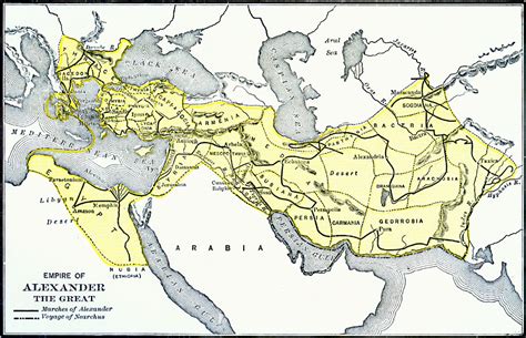 Map of Alexander The Great Empire